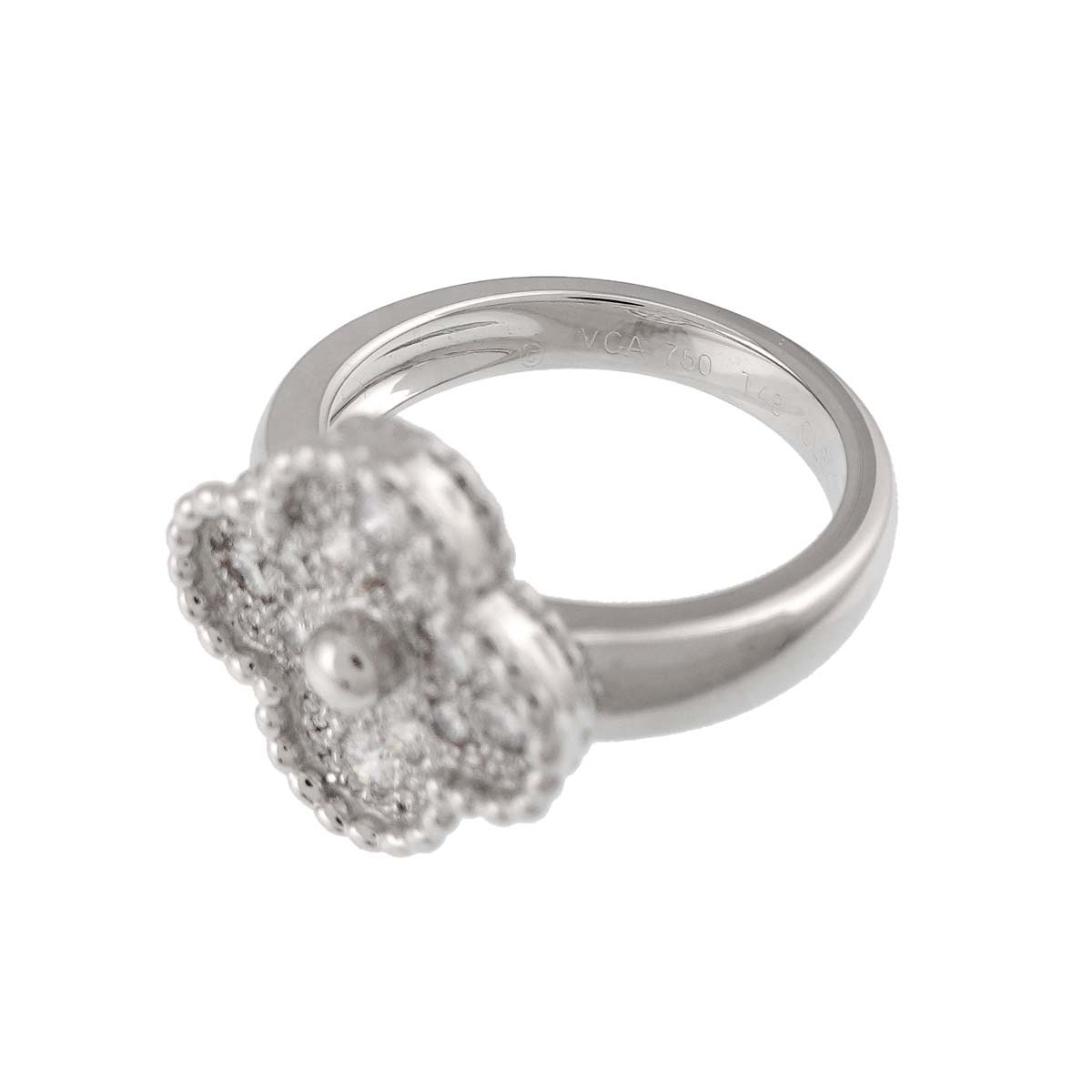 VintageAlhambra Diamond Ring 18K WG 750 48 4.5(US)