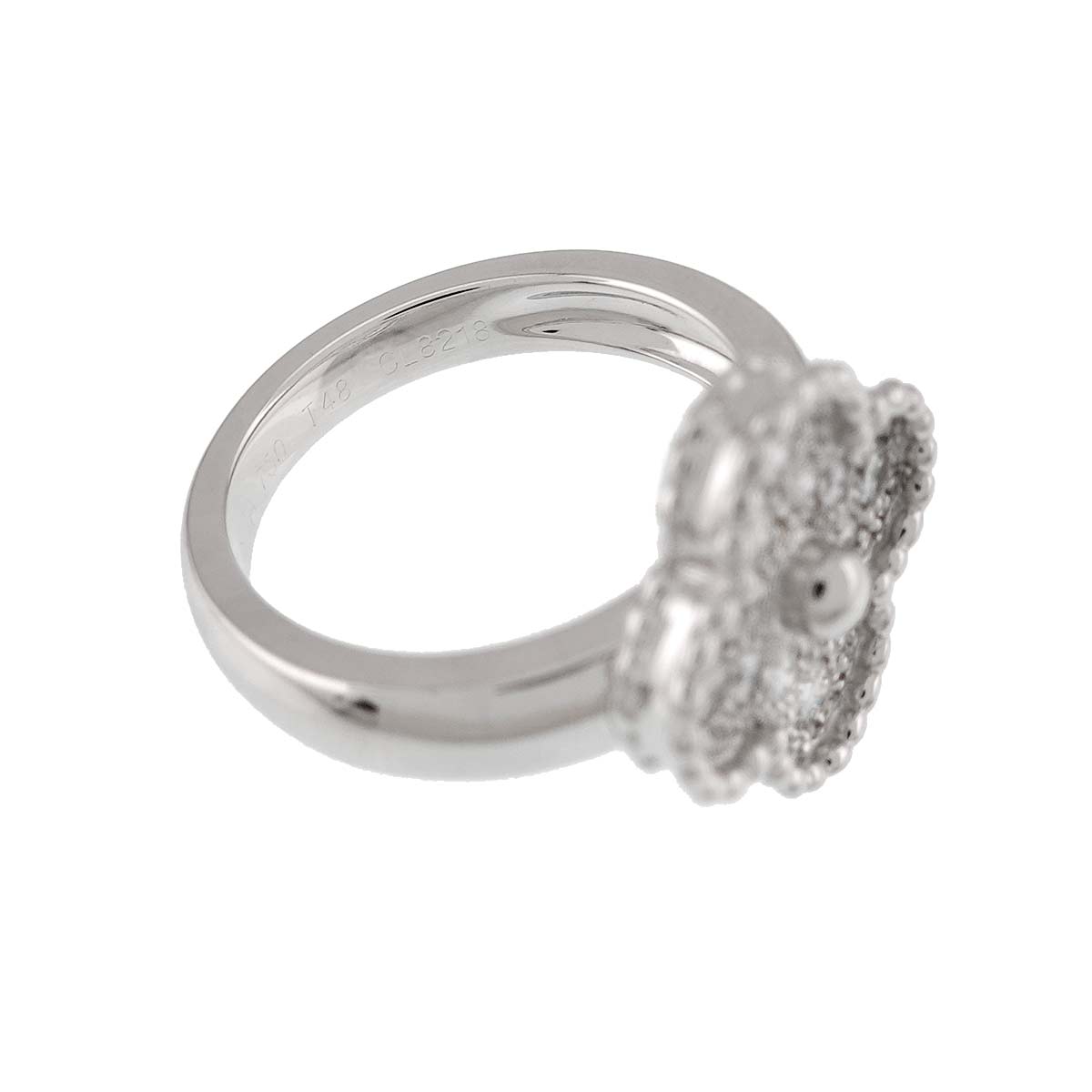 VintageAlhambra Diamond Ring 18K WG 750 48 4.5(US)