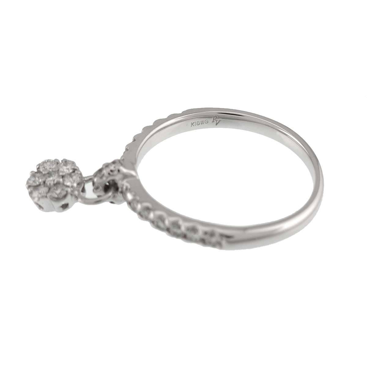 Diamond 0.30ct Ring 18K WG 750 Size5-5.25(US)