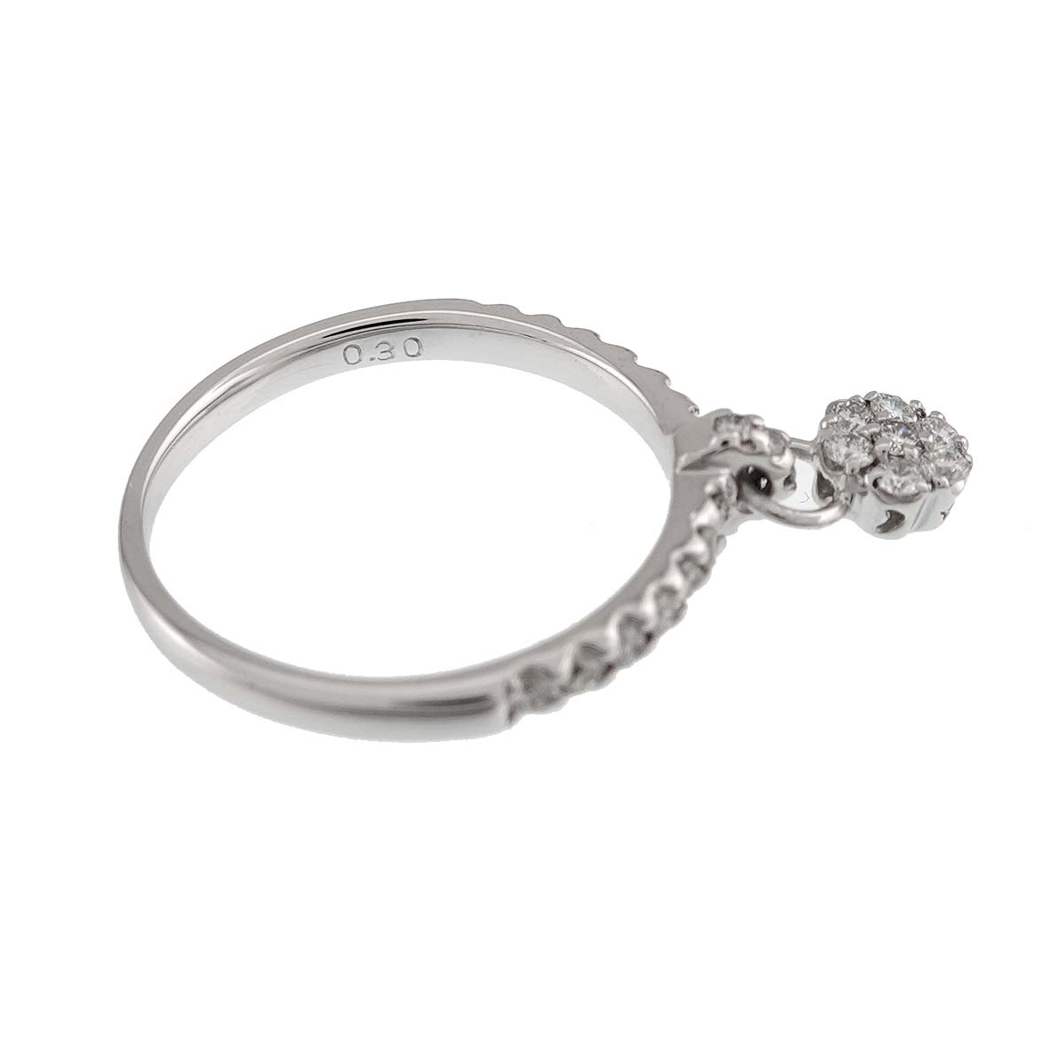 Diamond 0.30ct Ring 18K WG 750 Size5-5.25(US)