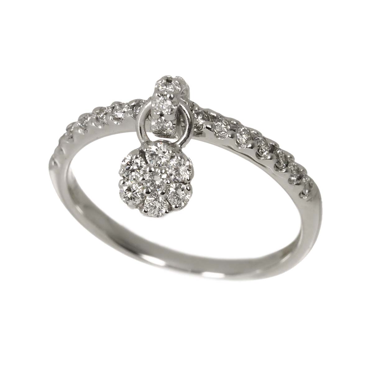 Diamond 0.30ct Ring 18K WG 750 Size5-5.25(US)