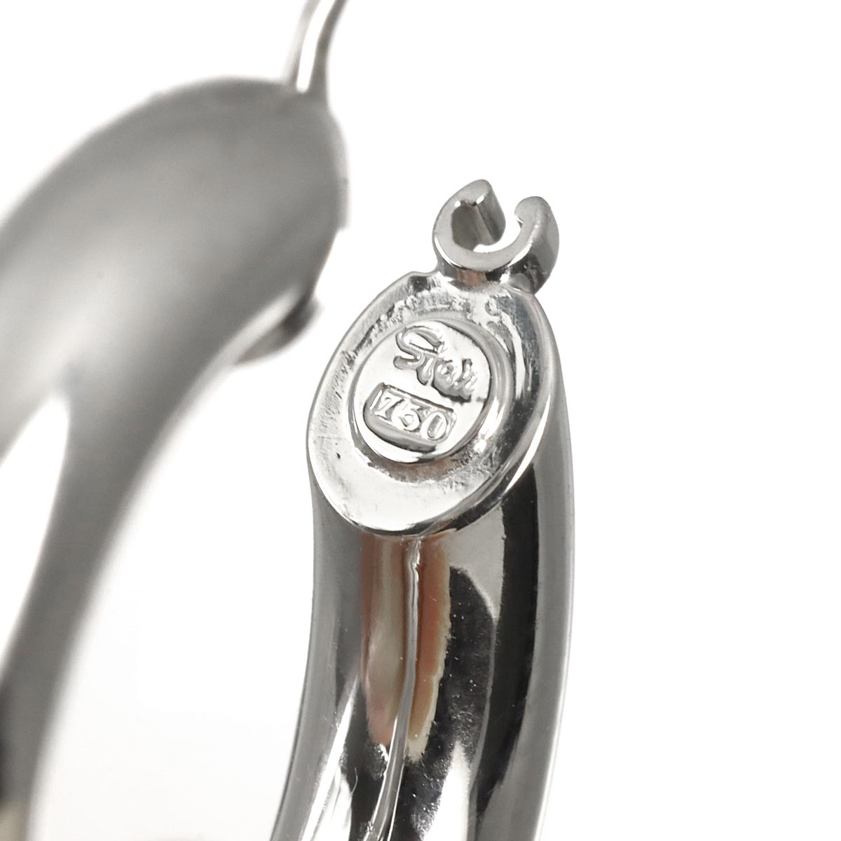 Earrings Pierced 18K White Gold 750