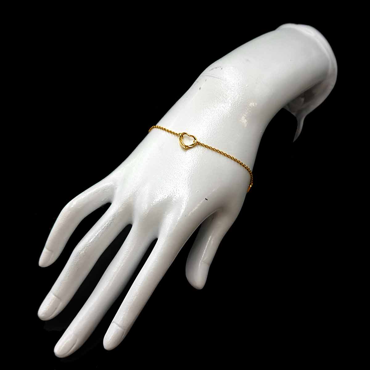 Open Heart 3P Bracelet 18K Yellow Gold 750