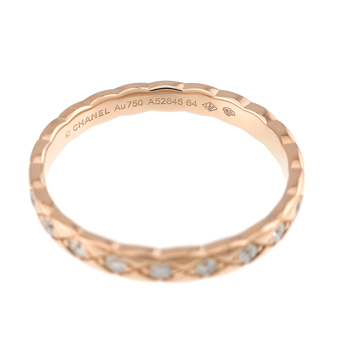 Coco Crush Diamond Ring 18K Pink Gold 750 Size64 10.25-10.5(US)