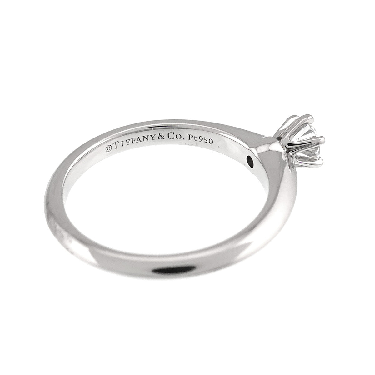 Diamond 0.20ct E/VVS1/3EX Ring Platinum Size4(US)