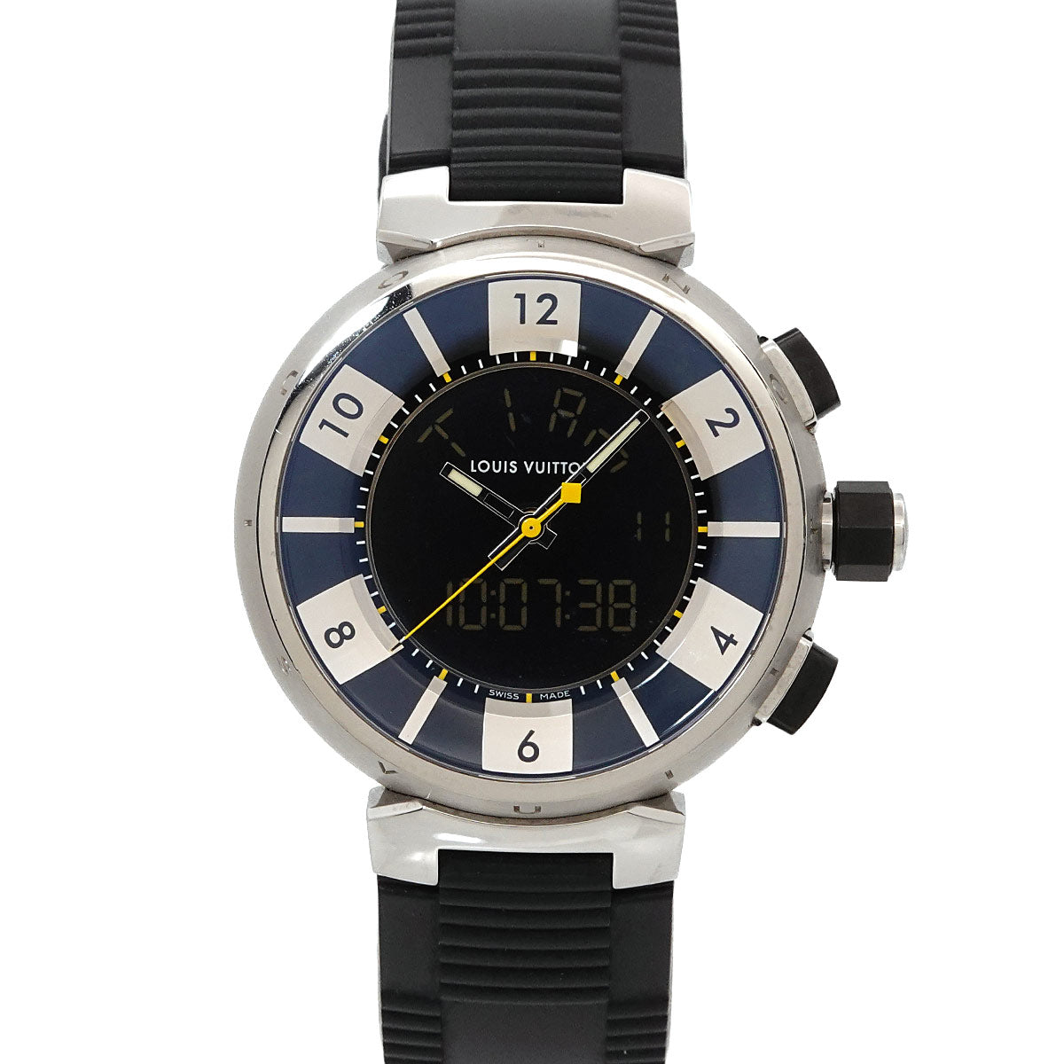 Tambour In Black Q118F Quartz Analog Digital Watch