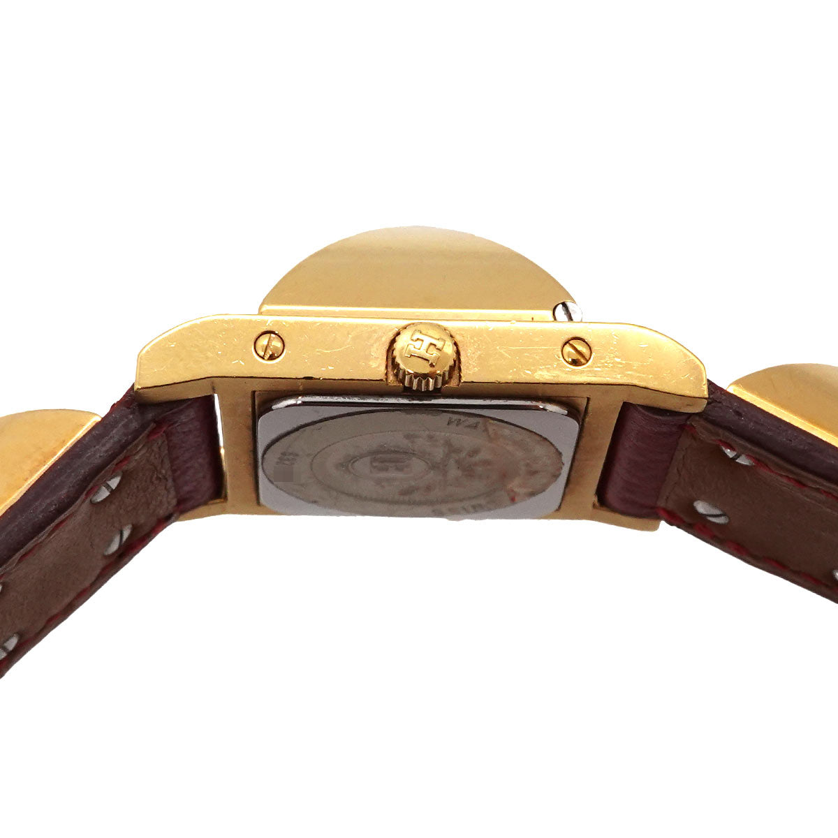 Medor Vintage pyramid Gold studs Quartz White Dial Ladies