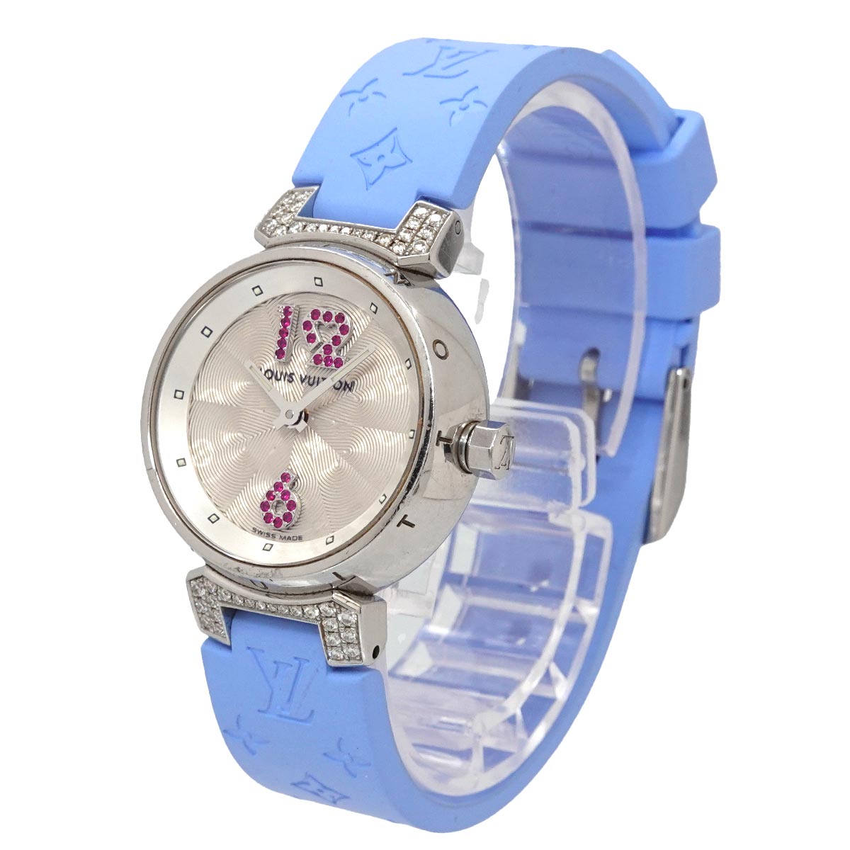 Tambour Q1214 Quartz Diamond Ruby Ladies Watch