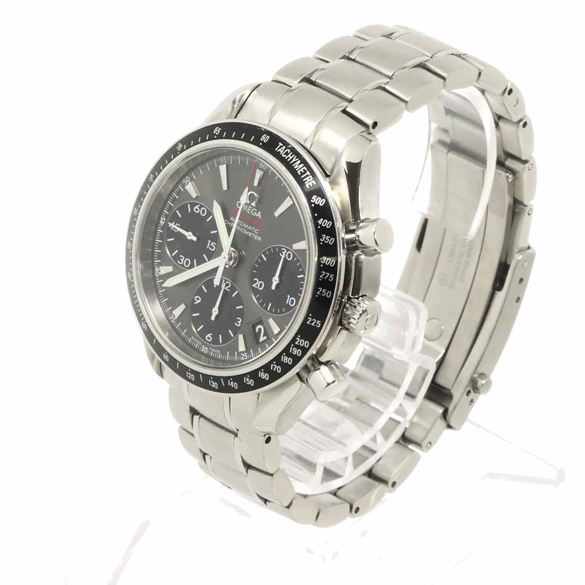 Speedmaster Date 323 30 40 40 06 001 Gray Black Dial Mens