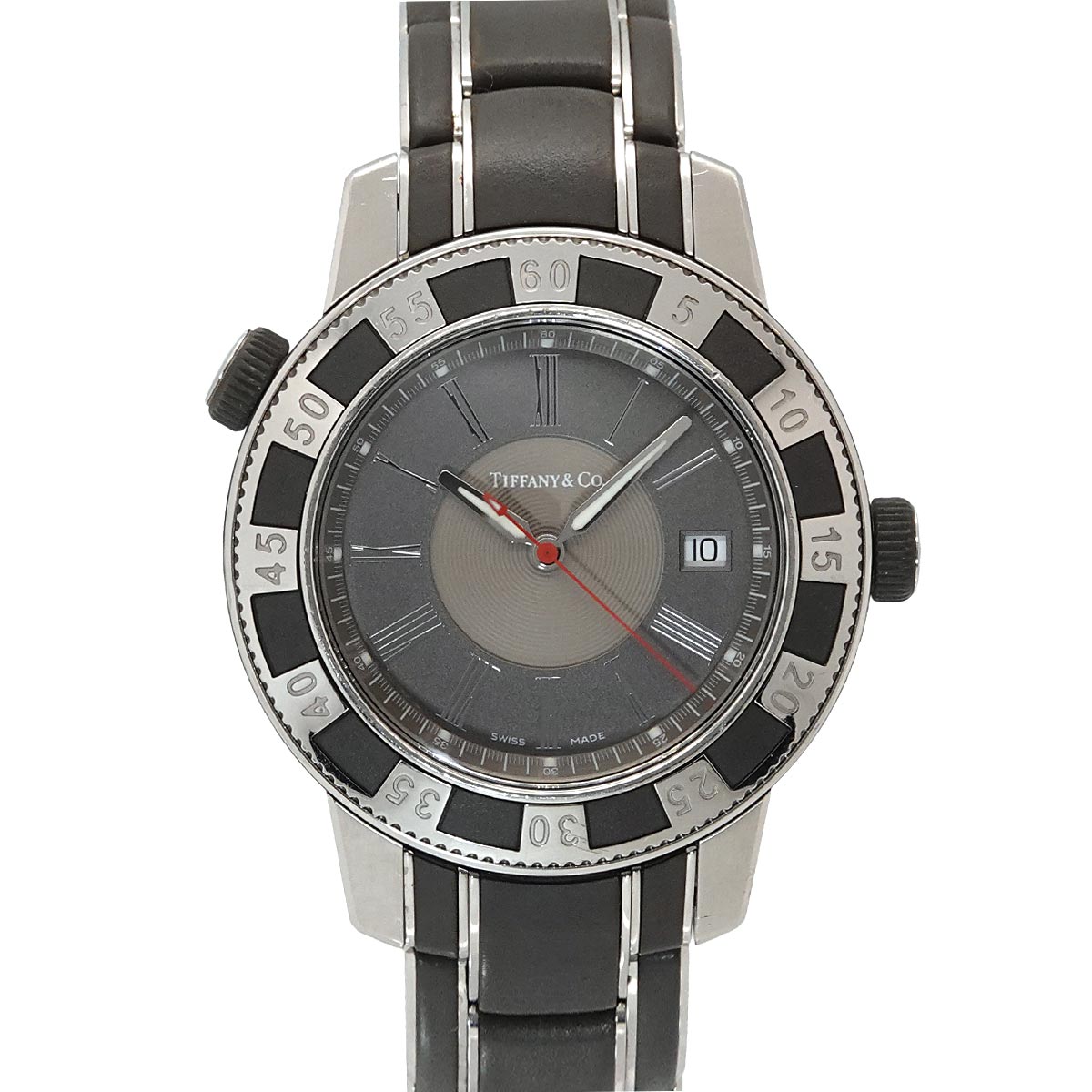 Mark T-57 Gray Dial Quartz Rubber Mens Wrist Watch