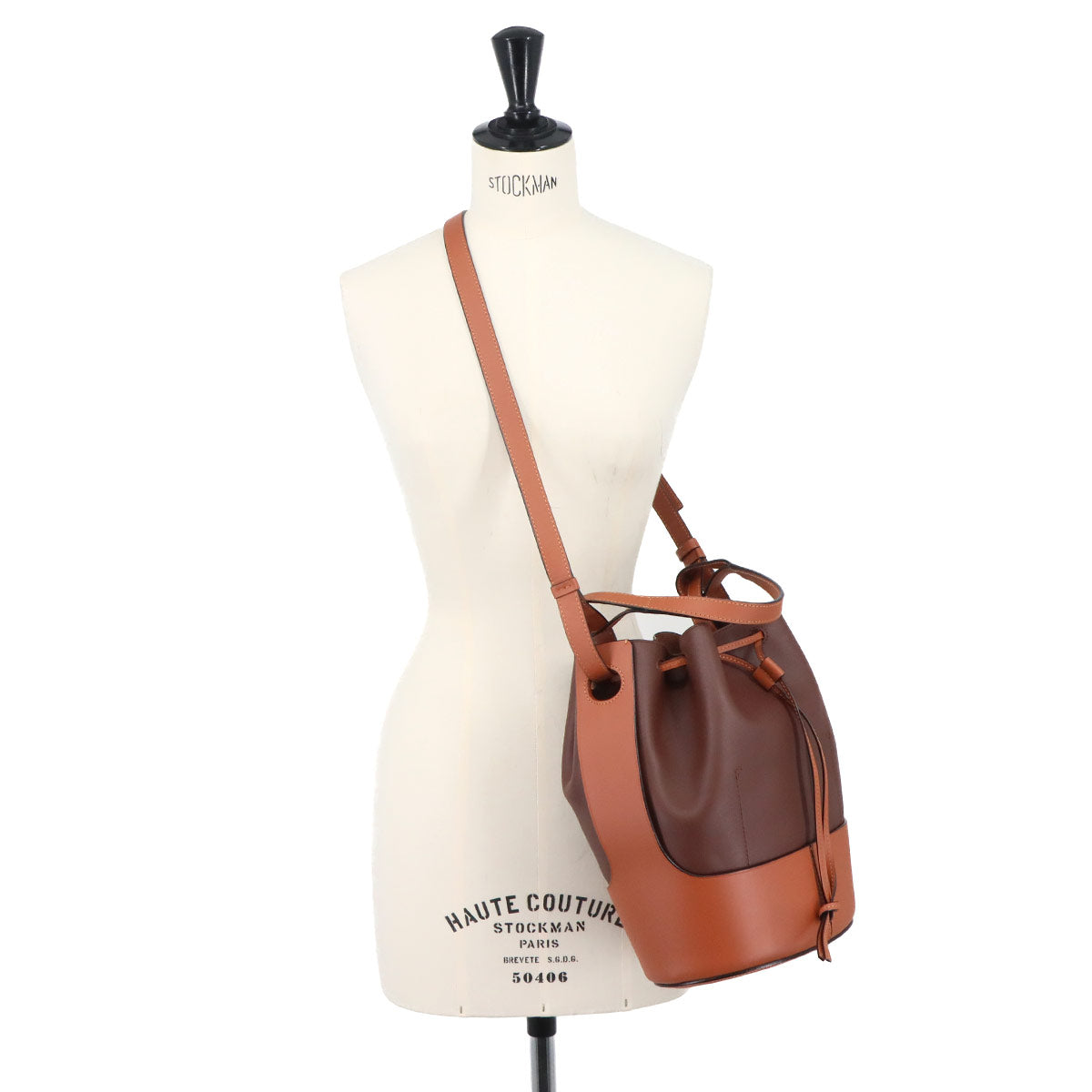 Balloon Medium Hand Shoulder Bag Leather Brown Purse