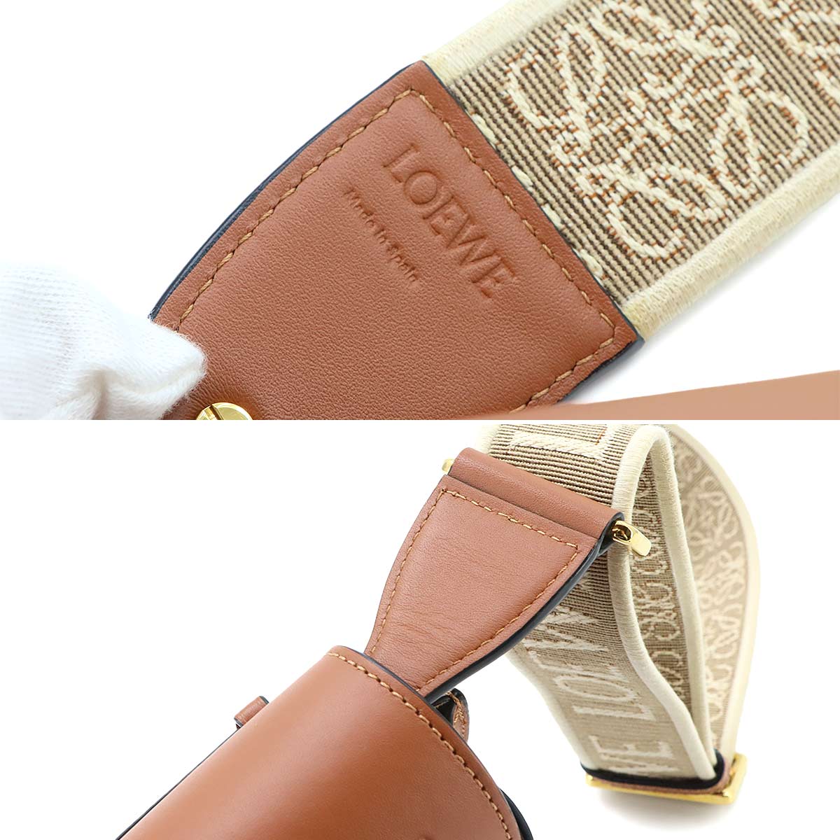 Mini Gate Dual Shoulder Bag Leather Brown Purse