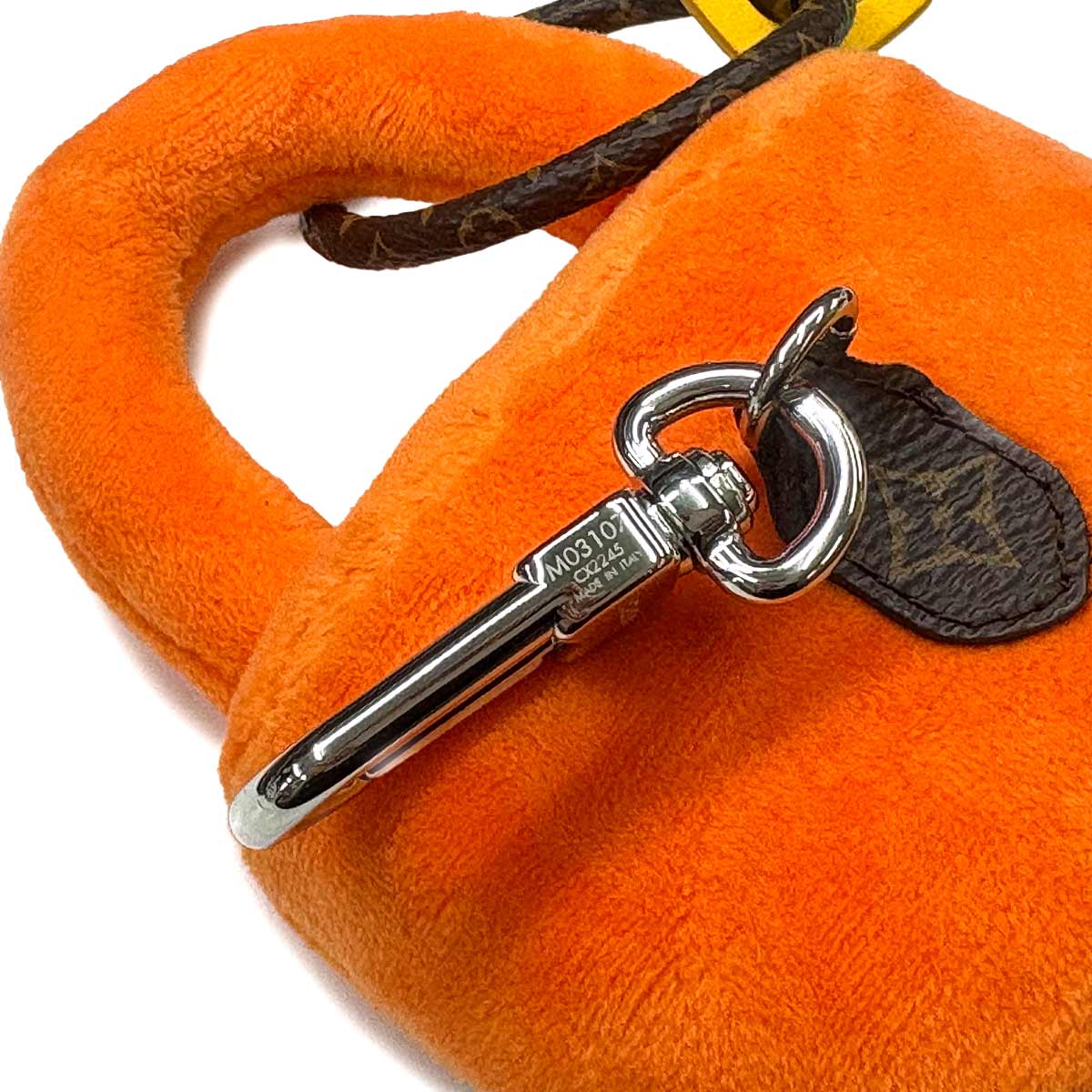 LV Lucky Lock Bag Charm Orange Monogram Canvas M03107