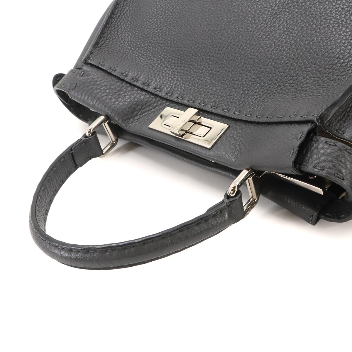 Seleria Peekaboo Regular 2way Hand Bag Leather Gray 8BN290