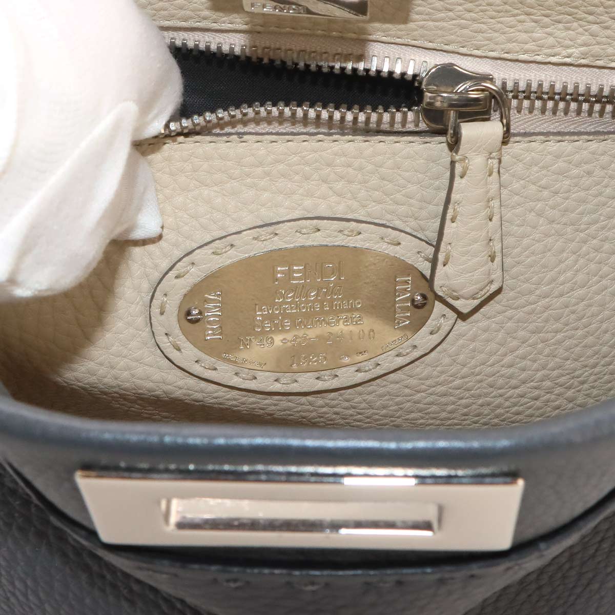 Seleria Peekaboo Regular 2way Hand Bag Leather Gray 8BN290