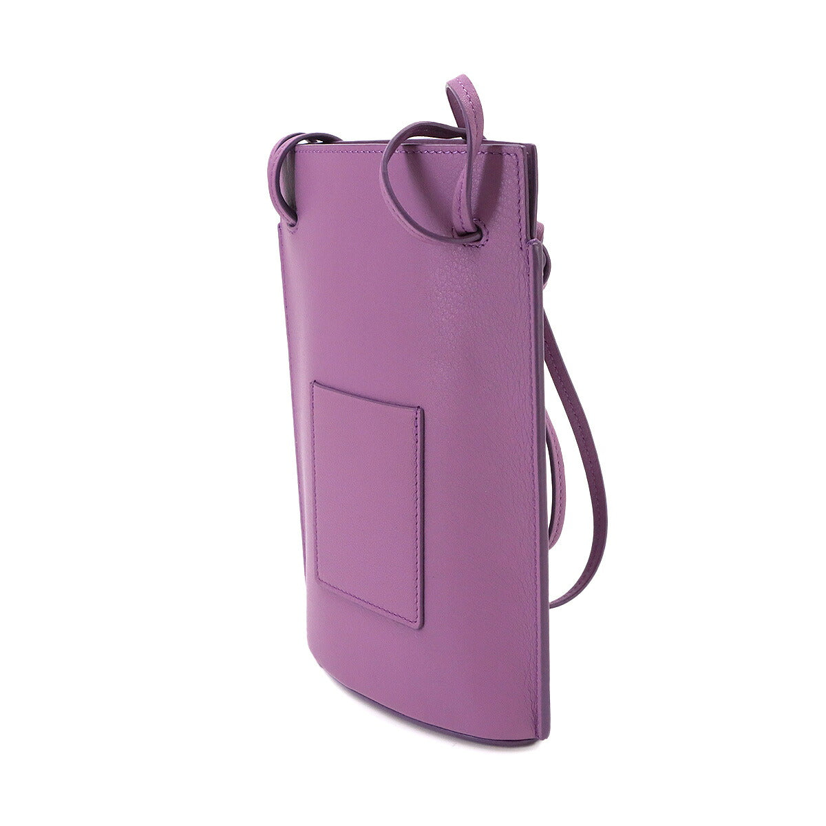 Dice pocket Shoulder Bag Leather Purple C630R12X01