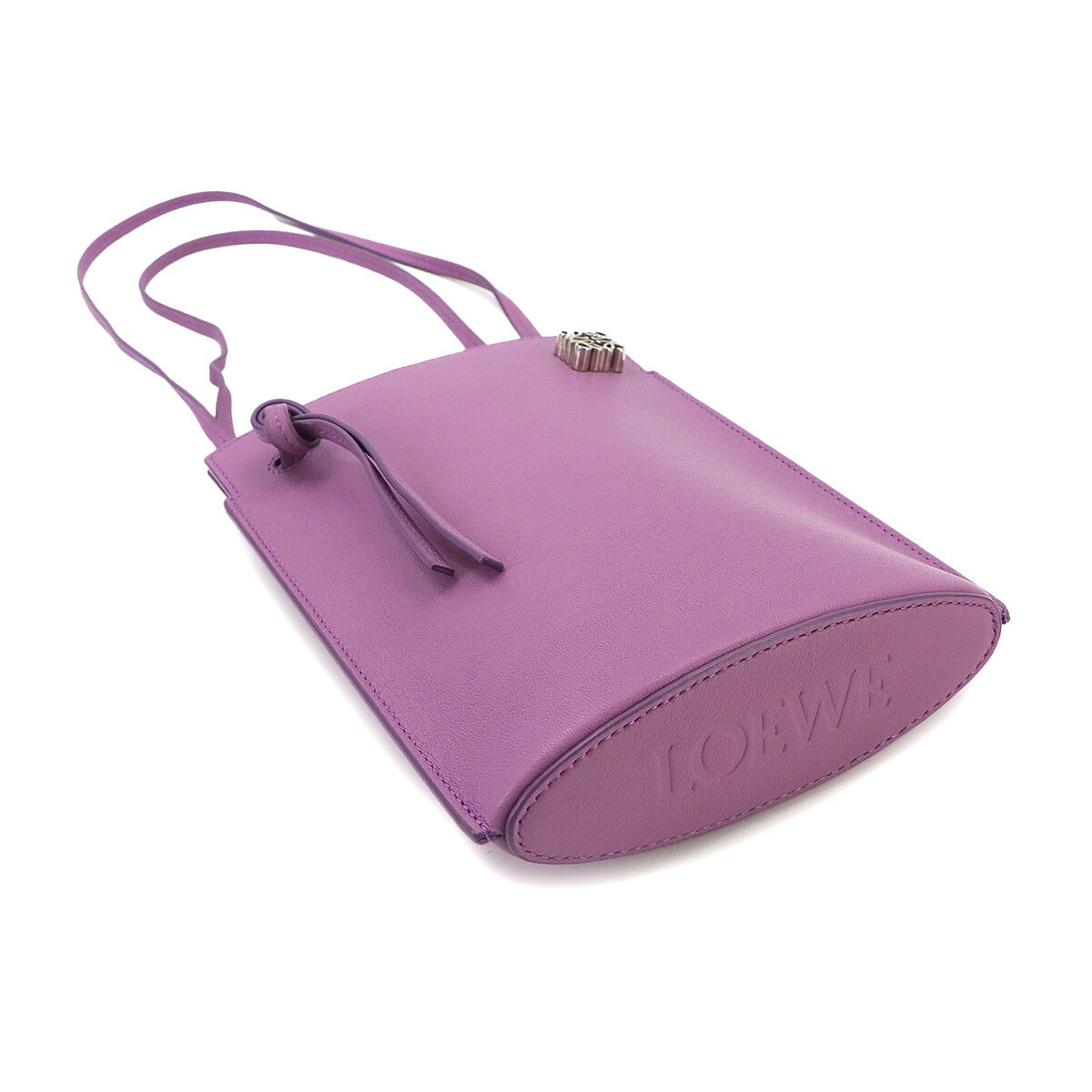 Dice pocket Shoulder Bag Leather Purple C630R12X01