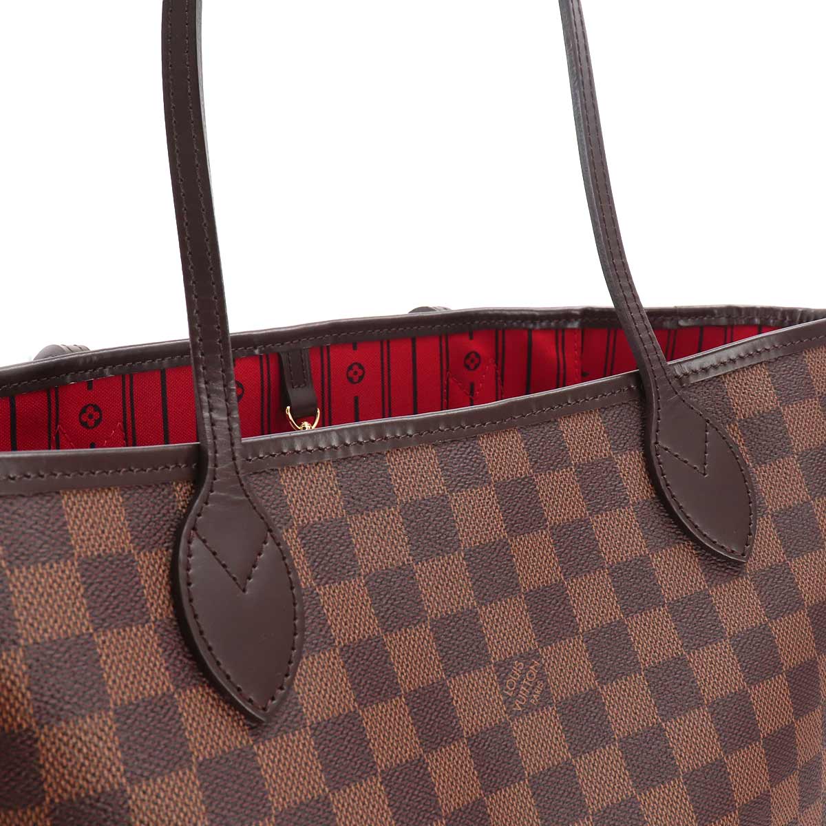 Damier Neverfull MM Tote Bag Ebene Cerise N51105 Purse
