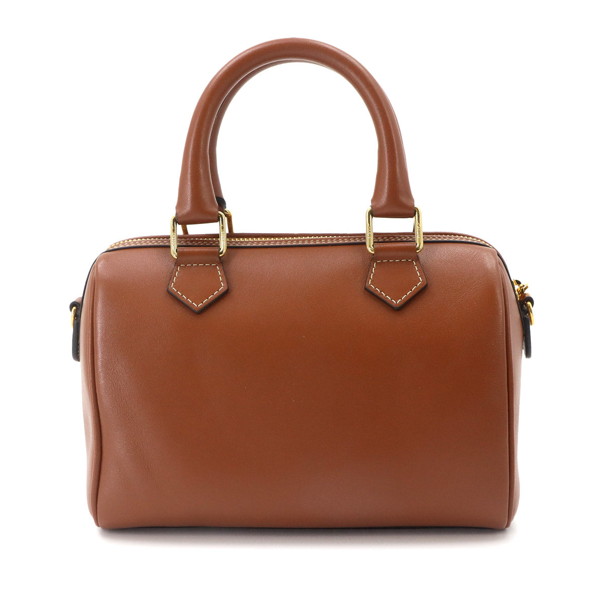 CUIR Triomphe Small Boston Hand Shoulder Bag Leather Brown