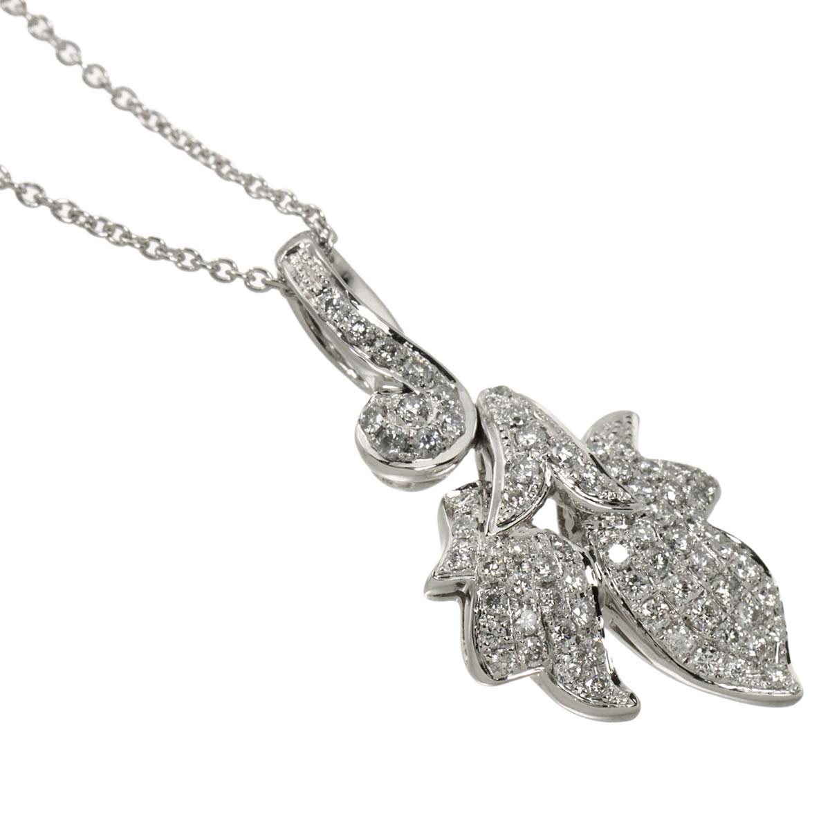 Diamond 0.50ct Necklace 18K WG White Gold 750