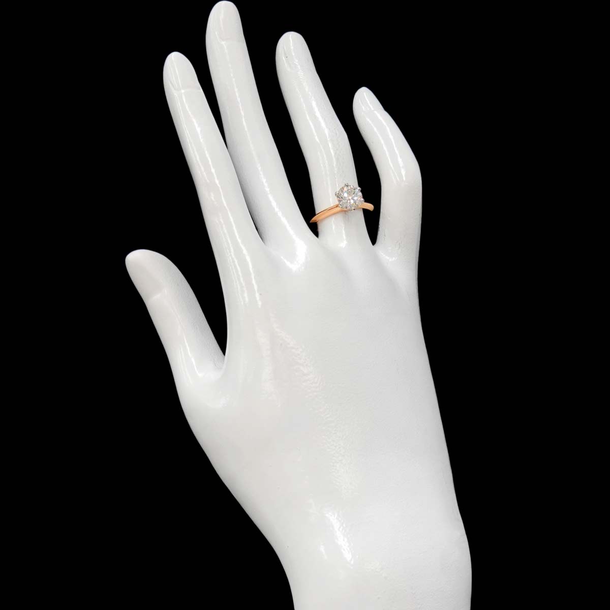 Diamond 1.37ct I/VVS1/3EX Ring 18K PG Pt Size5.25-5.5(US)