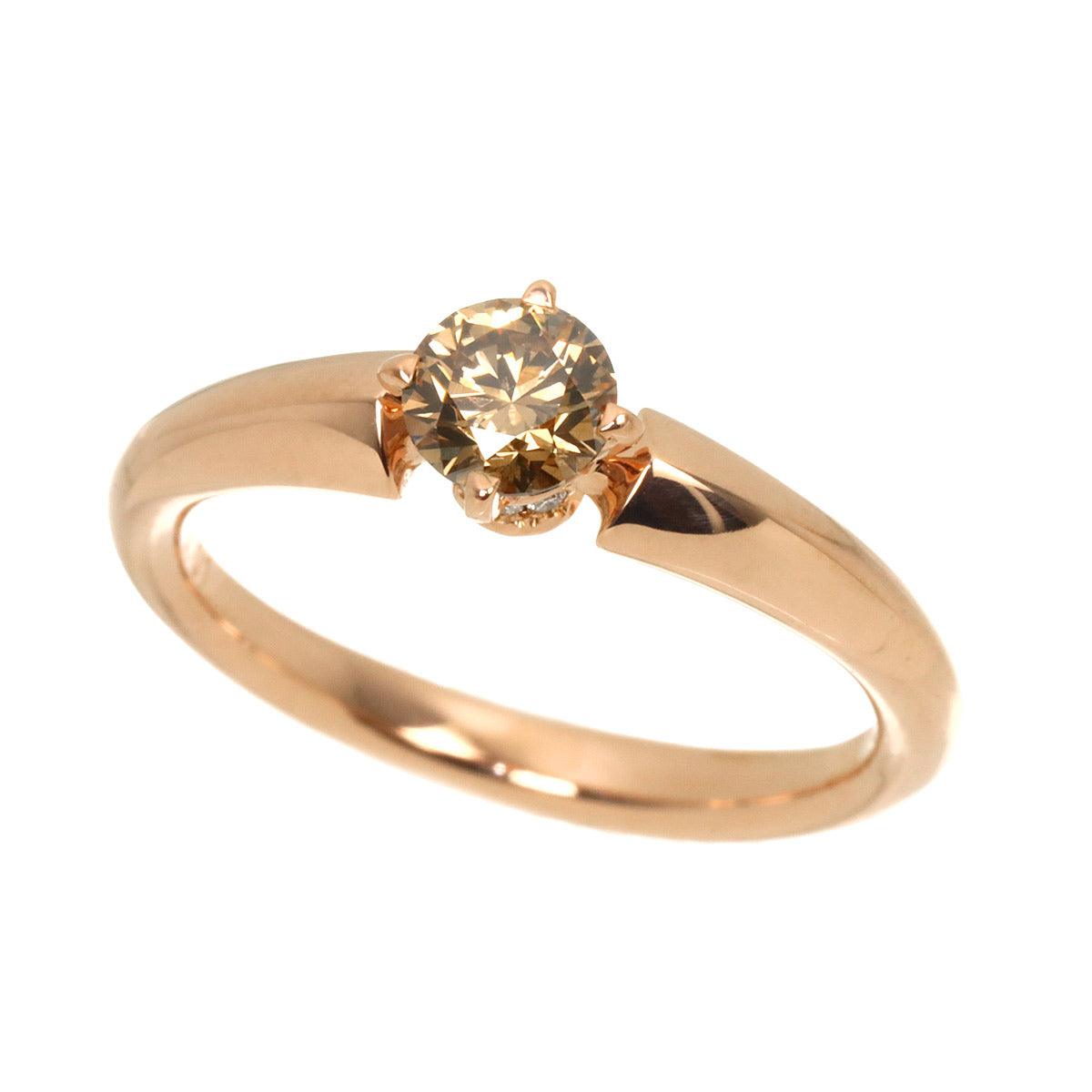 Diamond 0.38ct/0.01ct Ring 18K Pink Gold 750 size5.25(US)