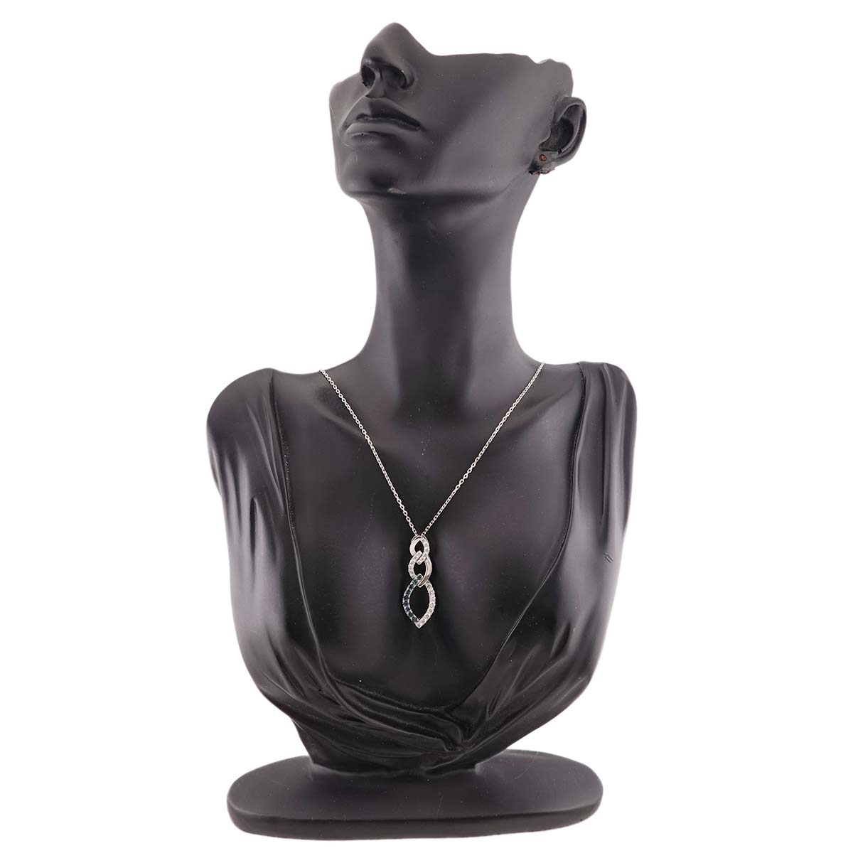 Alexandrite 0.56ct Diamond 0.44ct Necklace 18K White Gold 750