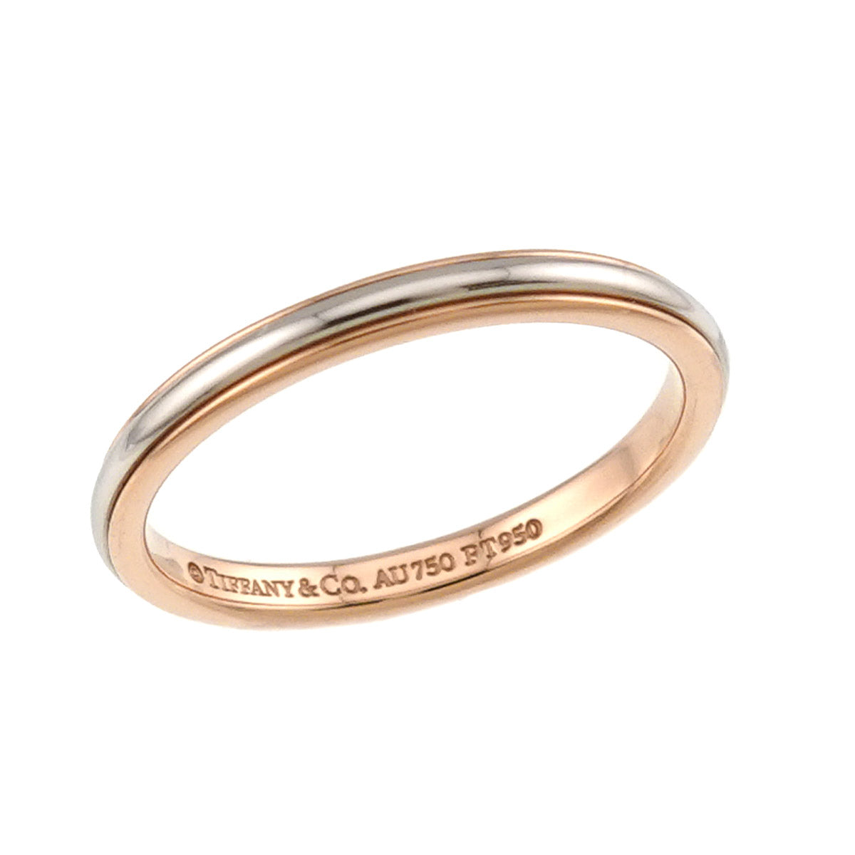 Lucida Band Ring 18K 750 PG Platinum Size4.5(US)