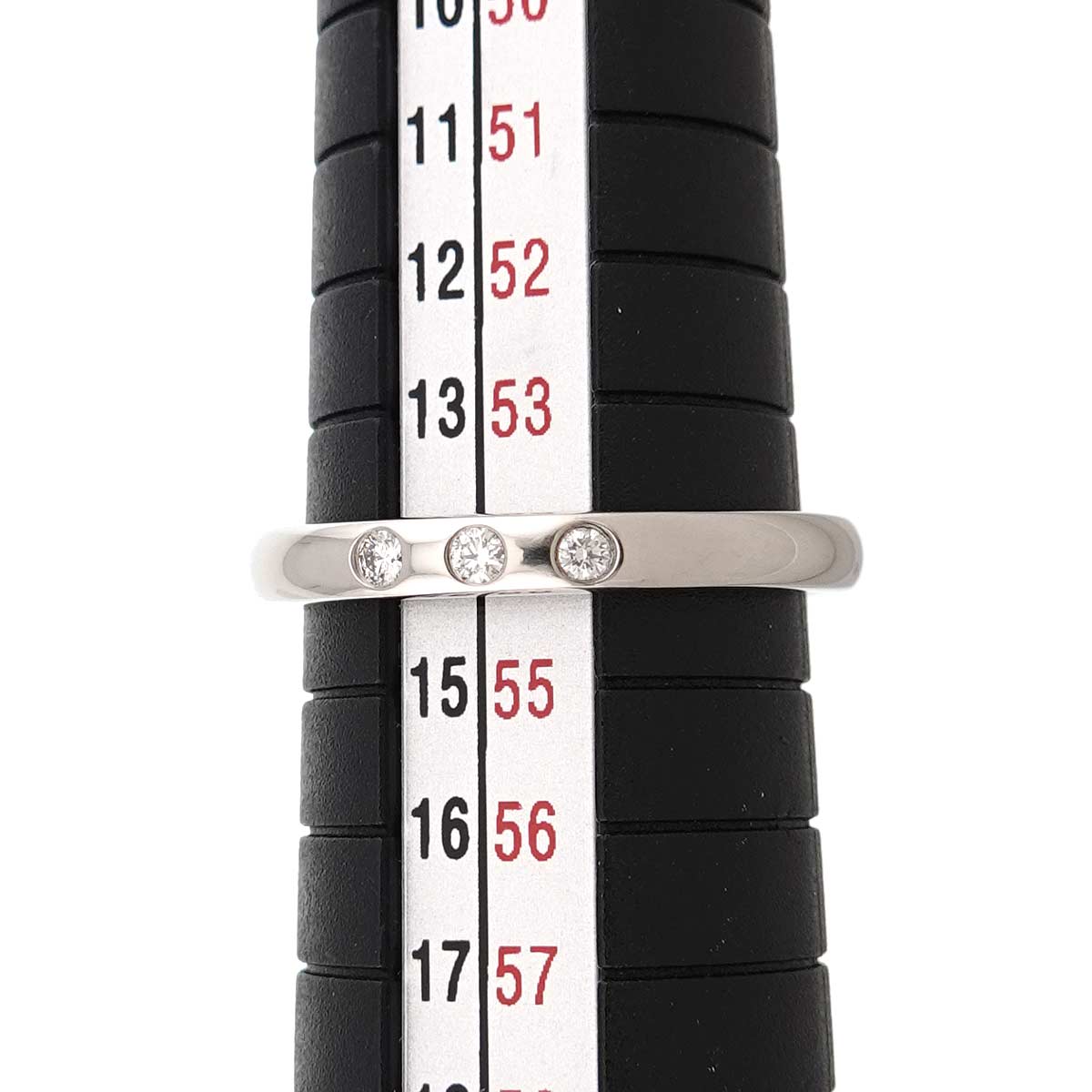 Stacking Band Ring Diamond 3P Platinum Size6.75(US)