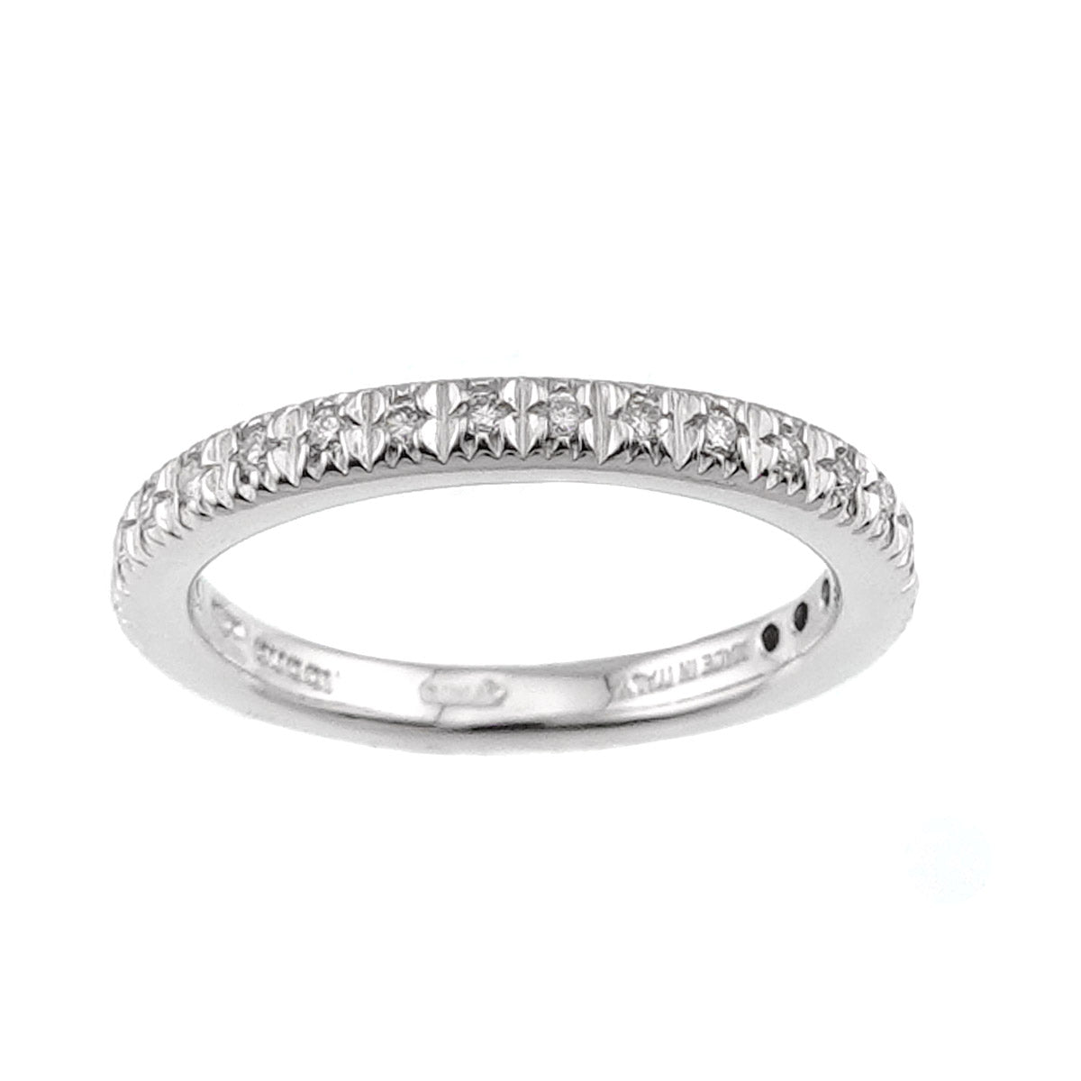 Ring Diamond 18K WG White Gold 750 5.25-5.5(US)