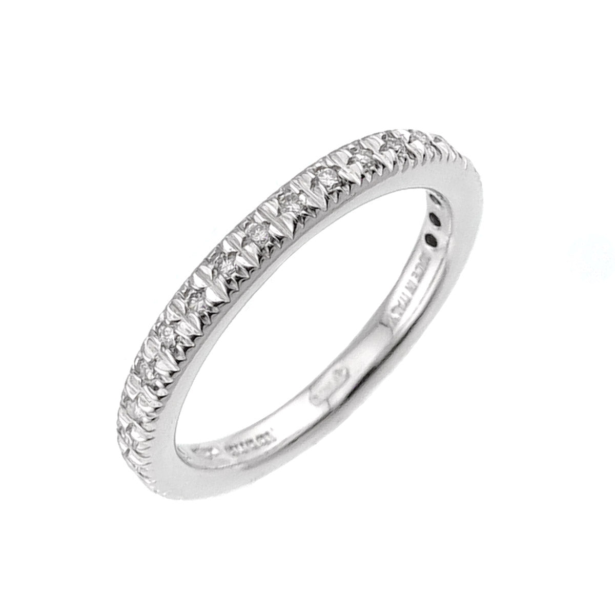 Ring Diamond 18K WG White Gold 750 5.25-5.5(US)