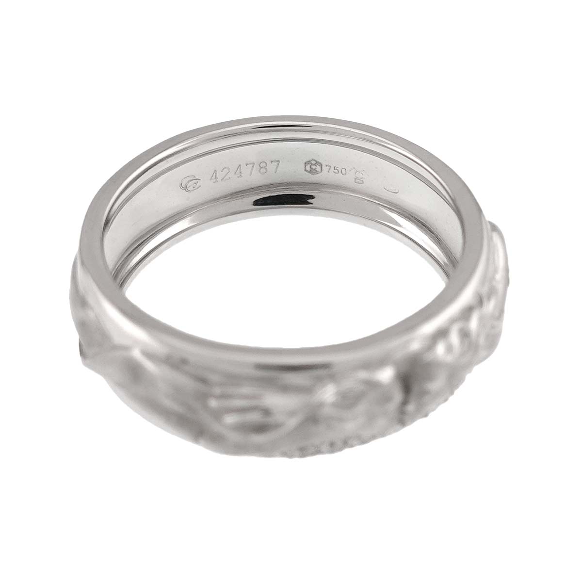 Diamond Ring K18 WG 750 Size6.25-6.5(US)