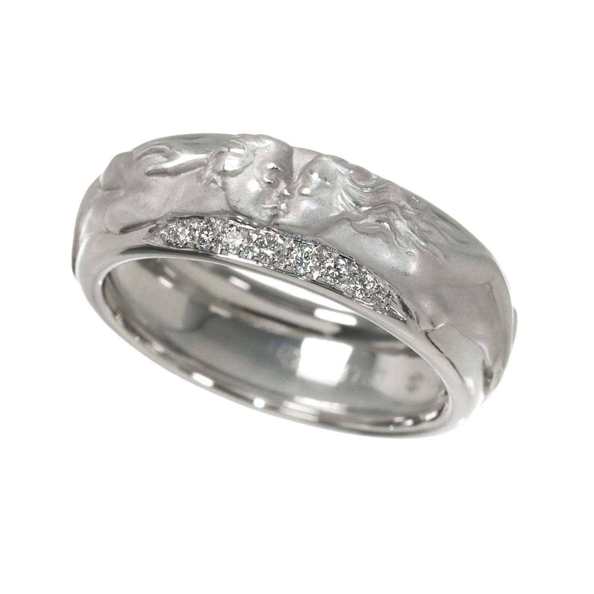 Diamond Ring K18 WG 750 Size6.25-6.5(US)