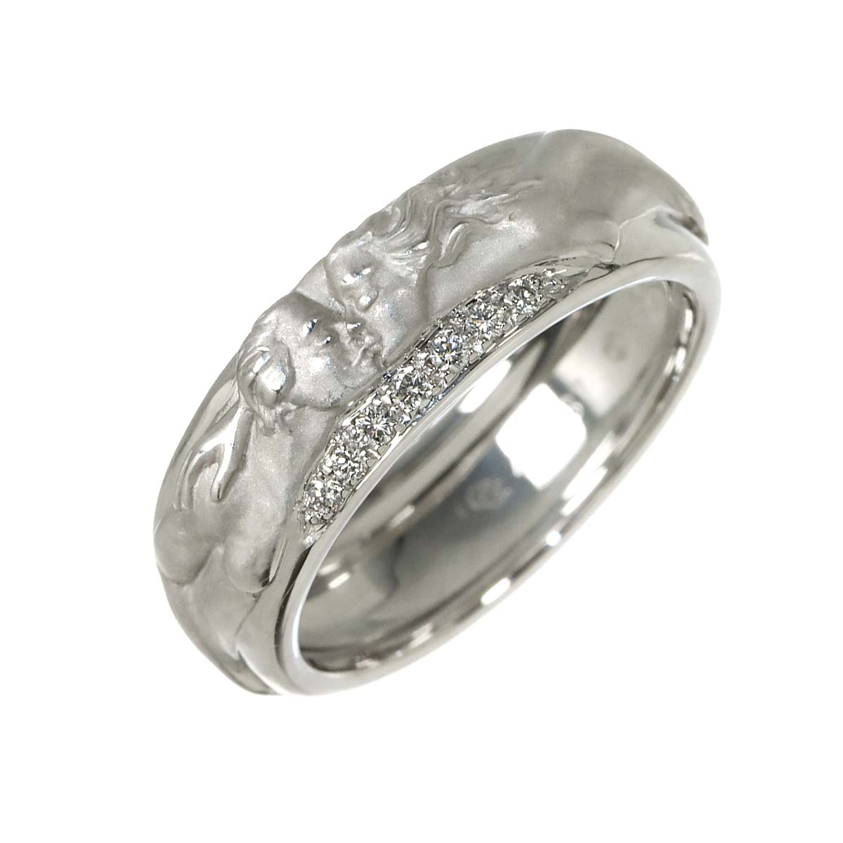 Diamond Ring K18 WG 750 Size6.25-6.5(US)