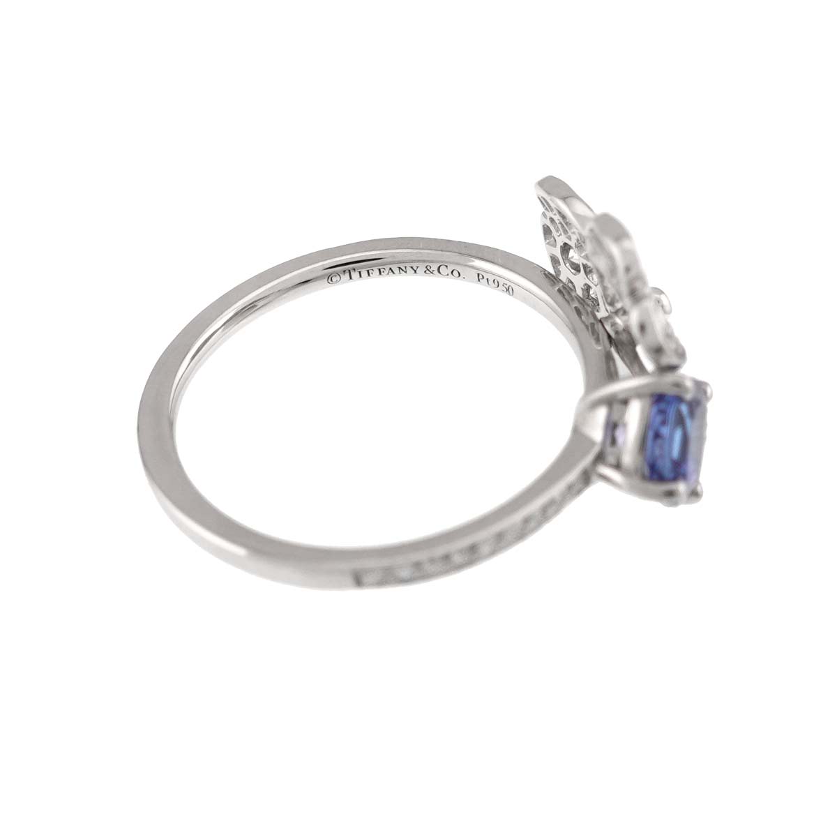 Flower Tanzanite Diamond Ring Platinum size6(US)