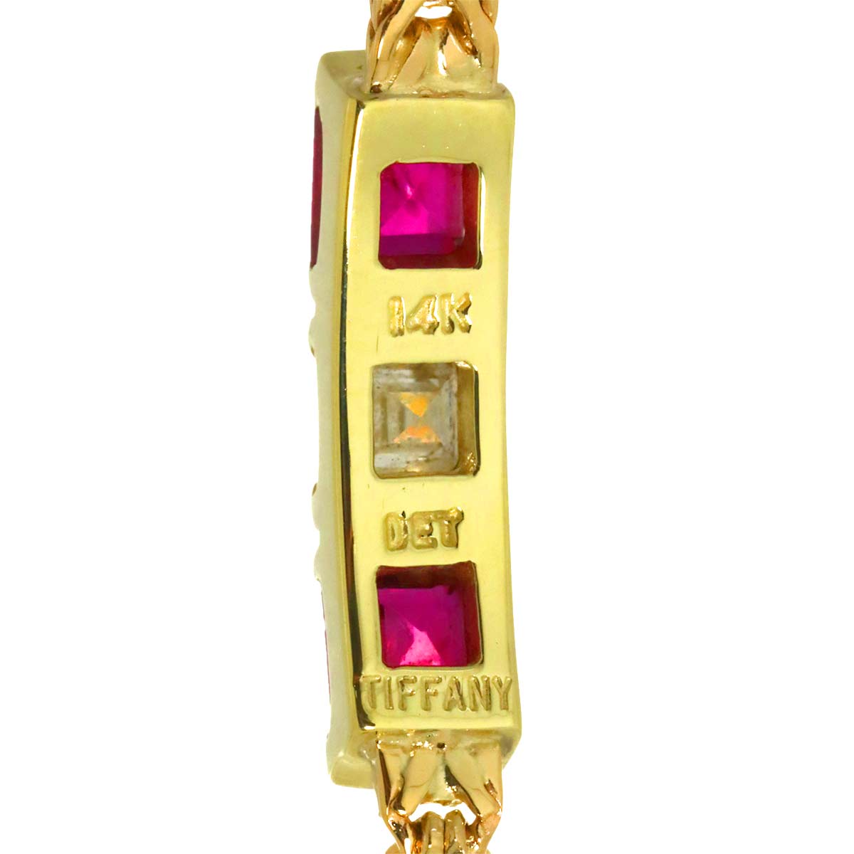 Diamond Ruby Bracelet 14K Yellow Gold 585