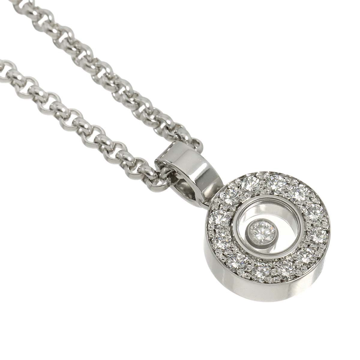 Happy Diamond Necklace 18K White Gold 750
