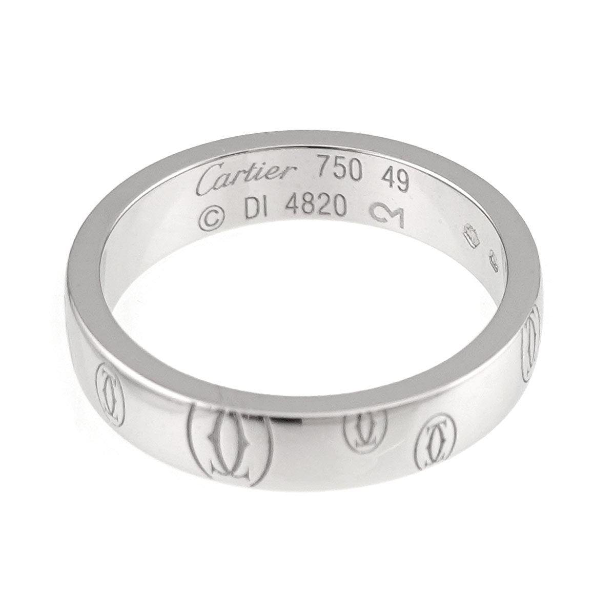 Happy Birthday SM Ring 18K White Gold 750 Size49 4.75-5(US)