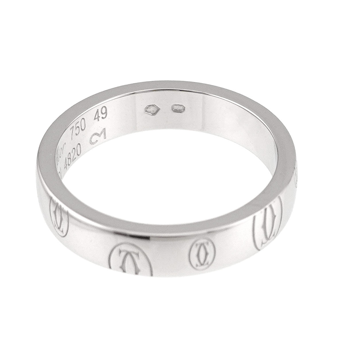 Happy Birthday SM Ring 18K White Gold 750 Size49 4.75-5(US)