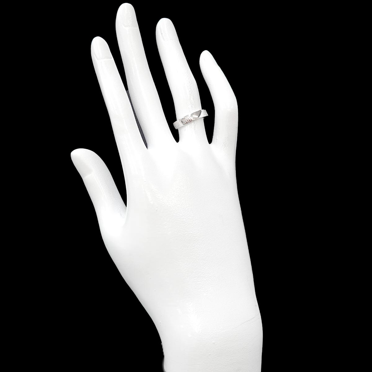 Happy Birthday SM Ring 18K White Gold 750 Size49 4.75-5(US)