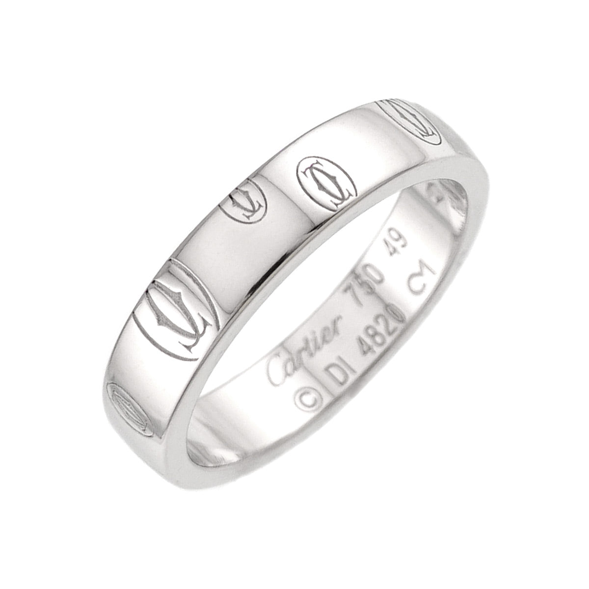Happy Birthday SM Ring 18K White Gold 750 Size49 4.75-5(US)