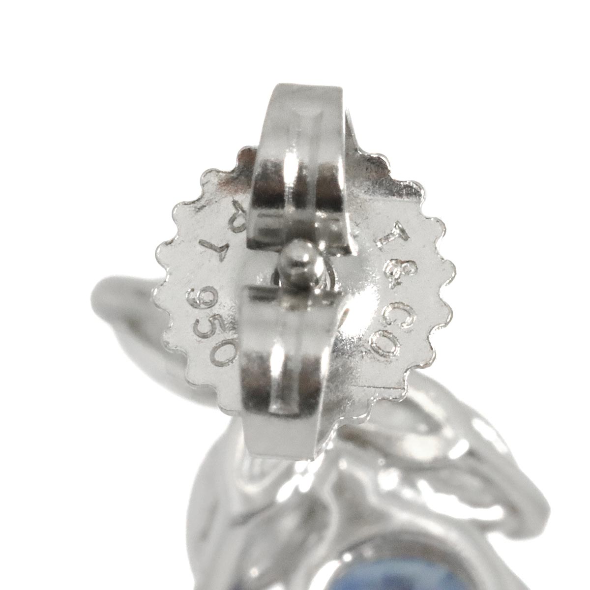 Victoria Sapphire Diamond Earrings Pierced Pt Platinum