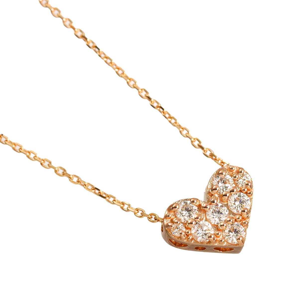 Diamond 0.20ct Necklace 18K Pink Gold 750