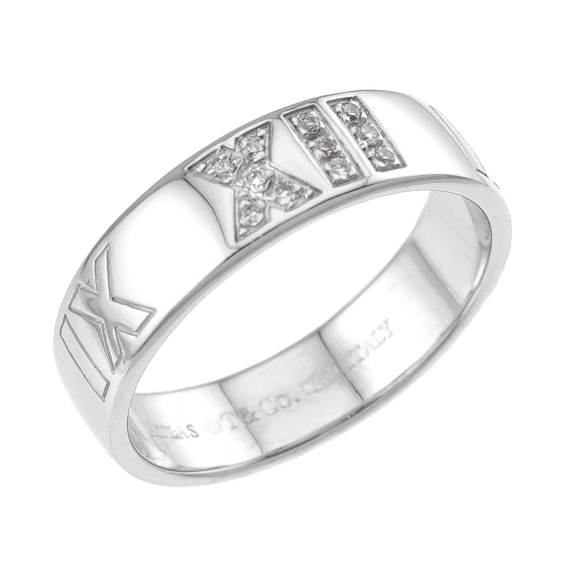 Atlas Diamond Ring 18K White Gold 750 size6.5-6.75(US)
