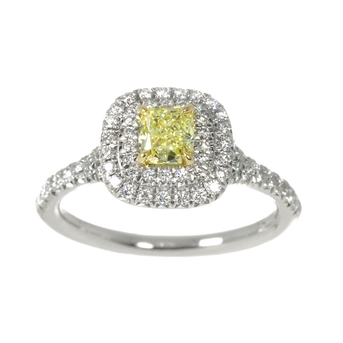 Soleste Diamond 0.50ct FY/VVS1 Ring Pt 18K YG Size6(US)