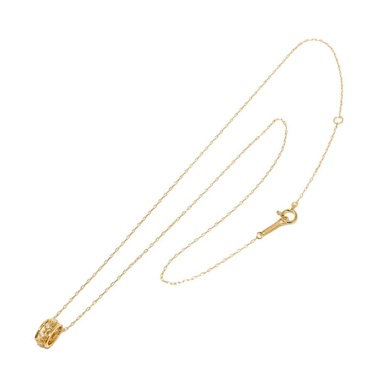 Diamond Necklace 18K Yellow Gold 750