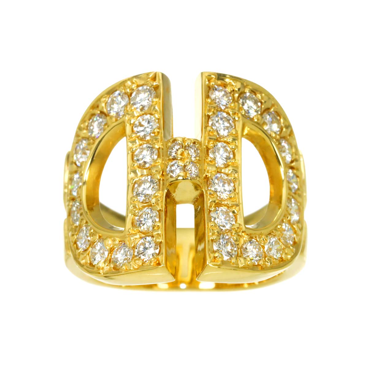 Diamond 0.83ct Ring 18K YG 750 Size4(US)