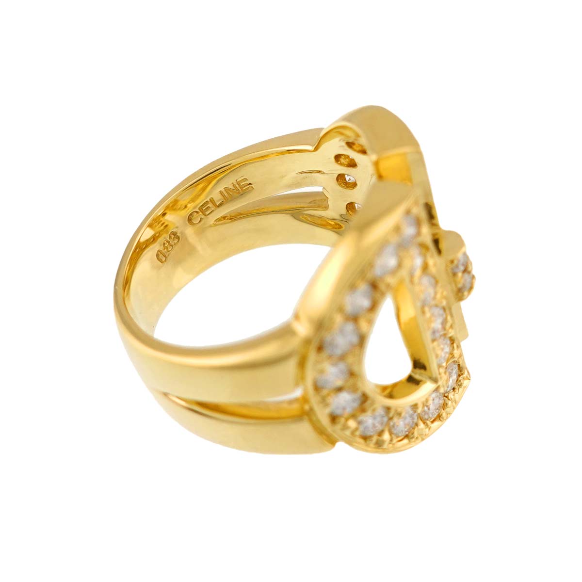 Diamond 0.83ct Ring 18K YG 750 Size4(US)