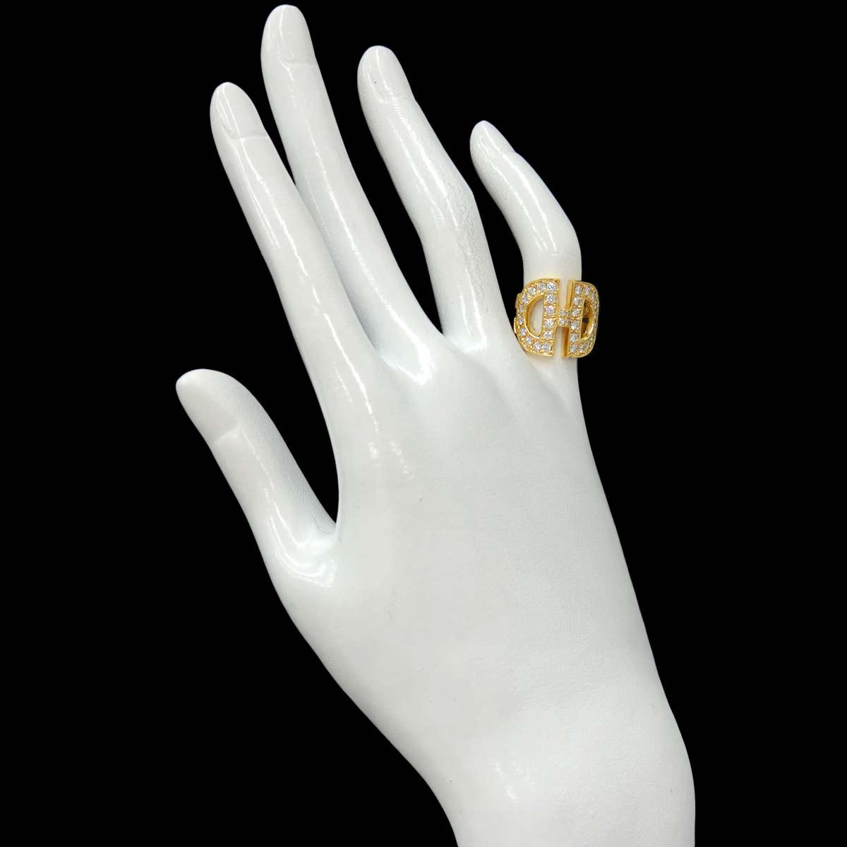 Diamond 0.83ct Ring 18K YG 750 Size4(US)