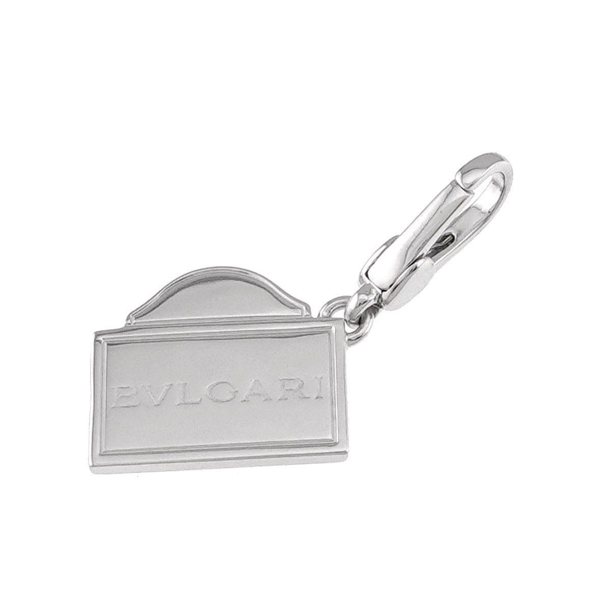 Letter Charm Pendant Top 18K White Gold 750